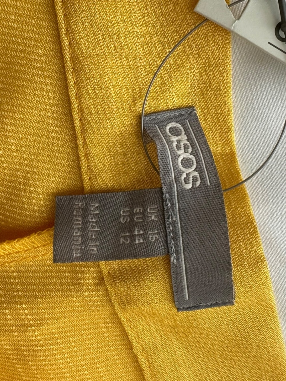 ASOS Mustard Yellow Wide Leg Dress Pants | High Waist | Size 12 | NWT - Picture 5 of 8